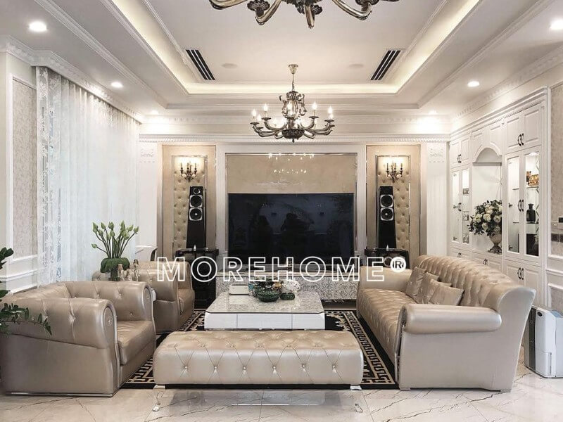 Công trình thi công nội thất biệt thự tân cổ điển Luxury tại MoreHome